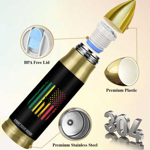 Ghana American Flag Bullet Tumbler Vintage Ghanaian Pride Heritage Graphic for Ghanaian Americans