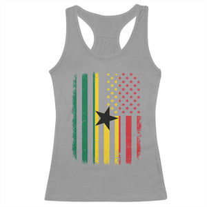 Ghana American Flag Racerback Tank Top Vintage Ghanaian Pride Heritage Graphic for Ghanaian Americans