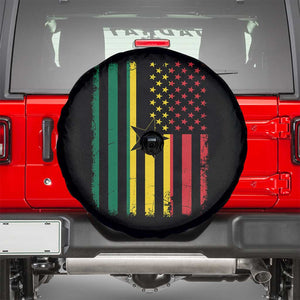 Ghana American Flag Spare Tire Cover Vintage Ghanaian Pride Heritage Graphic for Ghanaian Americans