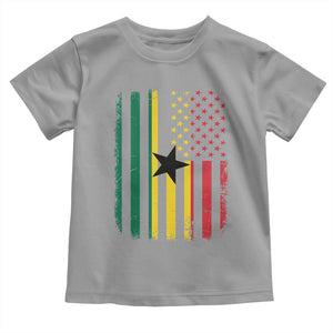 Ghana American Flag Toddler T Shirt Vintage Ghanaian Pride Heritage Graphic for Ghanaian Americans