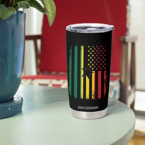 Ghana American Flag Tumbler Cup Vintage Ghanaian Pride Heritage Graphic for Ghanaian Americans