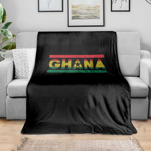 Retro Ghana Flag Throw Blanket Vintage Ghanaian Pride Ghanese Roots Heritage Graphic