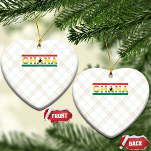 Retro Ghana Flag Ceramic Ornament Vintage Ghanaian Pride Ghanese Roots Heritage Graphic