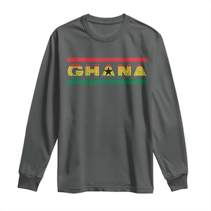 Retro Ghana Flag Long Sleeve Shirt Vintage Ghanaian Pride Ghanese Roots Heritage Graphic