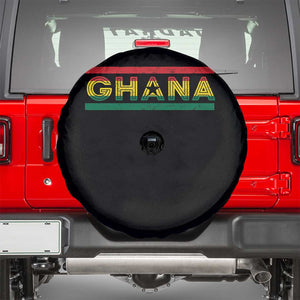 Retro Ghana Flag Spare Tire Cover Vintage Ghanaian Pride Ghanese Roots Heritage Graphic