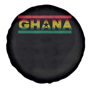 Retro Ghana Flag Spare Tire Cover Vintage Ghanaian Pride Ghanese Roots Heritage Graphic