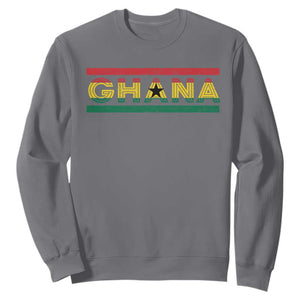Retro Ghana Flag Sweatshirt Vintage Ghanaian Pride Ghanese Roots Heritage Graphic