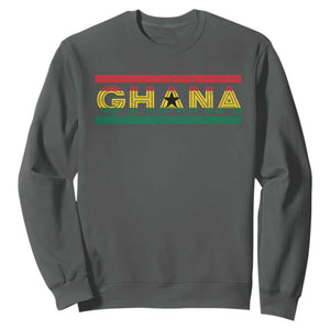 Retro Ghana Flag Sweatshirt Vintage Ghanaian Pride Ghanese Roots Heritage Graphic