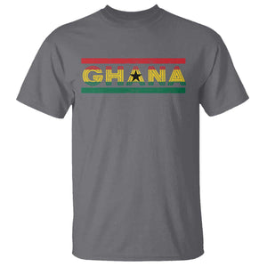Retro Ghana Flag T Shirt Vintage Ghanaian Pride Ghanese Roots Heritage Graphic
