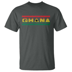 Retro Ghana Flag T Shirt Vintage Ghanaian Pride Ghanese Roots Heritage Graphic