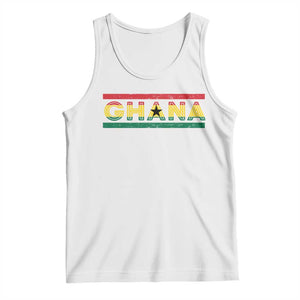 Retro Ghana Flag Tank Top Vintage Ghanaian Pride Ghanese Roots Heritage Graphic