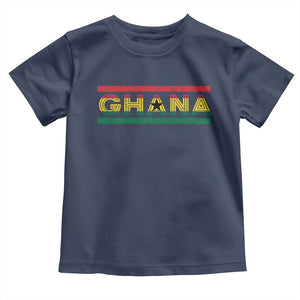 Retro Ghana Flag Toddler T Shirt Vintage Ghanaian Pride Ghanese Roots Heritage Graphic