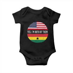 Half American Half Ghanaian Baby Onesie Pride Ghanese Roots USA Flag Ghana Heritage Yes Im Both Of Them