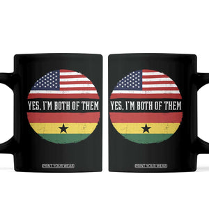 Half American Half Ghanaian Coffee Mug Pride Ghanese Roots USA Flag Ghana Heritage Yes Im Both Of Them