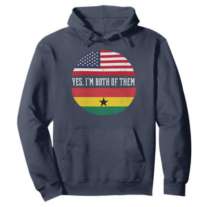 Half American Half Ghanaian Hoodie Pride Ghanese Roots USA Flag Ghana Heritage Yes Im Both Of Them