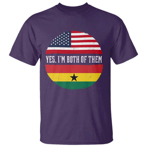 Half American Half Ghanaian T Shirt Pride Ghanese Roots USA Flag Ghana Heritage Yes Im Both Of Them