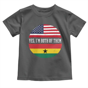 Half American Half Ghanaian Toddler T Shirt Pride Ghanese Roots USA Flag Ghana Heritage Yes Im Both Of Them