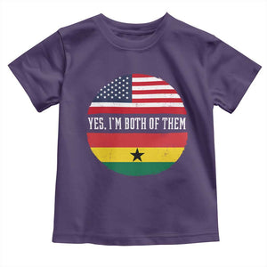 Half American Half Ghanaian Toddler T Shirt Pride Ghanese Roots USA Flag Ghana Heritage Yes Im Both Of Them