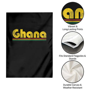 Vintage Ghana Garden Flag Retro Stripe Flag Pride Ghanaian Heritage African Roots