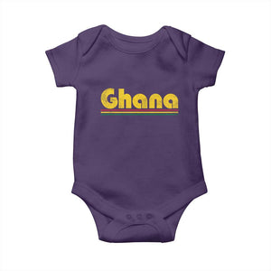 Vintage Ghana Baby Onesie Retro Stripe Flag Pride Ghanaian Heritage African Roots