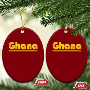 Vintage Ghana Ceramic Ornament Retro Stripe Flag Pride Ghanaian Heritage African Roots