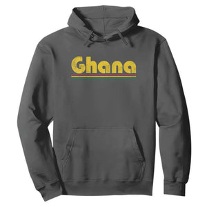 Vintage Ghana Hoodie Retro Stripe Flag Pride Ghanaian Heritage African Roots