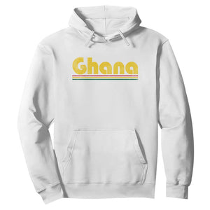 Vintage Ghana Hoodie Retro Stripe Flag Pride Ghanaian Heritage African Roots