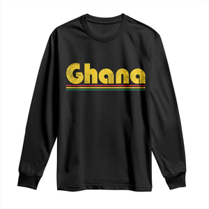 Vintage Ghana Long Sleeve Shirt Retro Stripe Flag Pride Ghanaian Heritage African Roots
