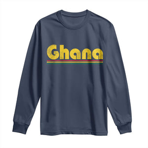 Vintage Ghana Long Sleeve Shirt Retro Stripe Flag Pride Ghanaian Heritage African Roots