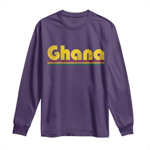 Vintage Ghana Long Sleeve Shirt Retro Stripe Flag Pride Ghanaian Heritage African Roots