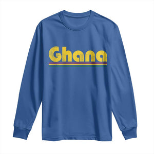 Vintage Ghana Long Sleeve Shirt Retro Stripe Flag Pride Ghanaian Heritage African Roots