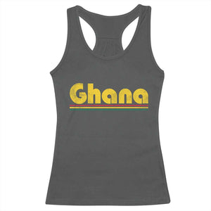 Vintage Ghana Racerback Tank Top Retro Stripe Flag Pride Ghanaian Heritage African Roots