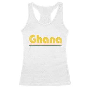 Vintage Ghana Racerback Tank Top Retro Stripe Flag Pride Ghanaian Heritage African Roots