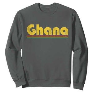Vintage Ghana Sweatshirt Retro Stripe Flag Pride Ghanaian Heritage African Roots