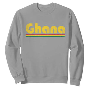 Vintage Ghana Sweatshirt Retro Stripe Flag Pride Ghanaian Heritage African Roots