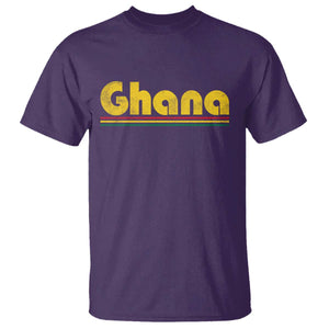 Vintage Ghana T Shirt Retro Stripe Flag Pride Ghanaian Heritage African Roots