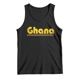 Vintage Ghana Tank Top Retro Stripe Flag Pride Ghanaian Heritage African Roots