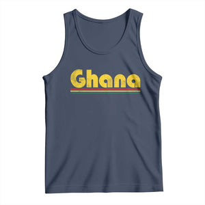 Vintage Ghana Tank Top Retro Stripe Flag Pride Ghanaian Heritage African Roots
