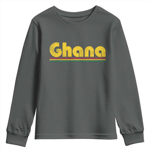 Vintage Ghana Youth Sweatshirt Retro Stripe Flag Pride Ghanaian Heritage African Roots