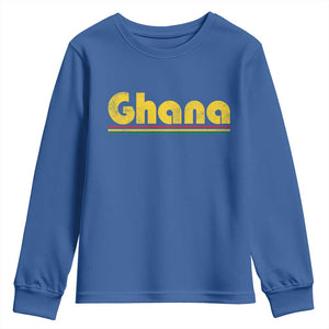 Vintage Ghana Youth Sweatshirt Retro Stripe Flag Pride Ghanaian Heritage African Roots