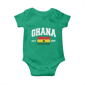Ghana Est 1957 Ghanaian Flag Independence Day Baby Onesie Ghanaian Heritage Pride