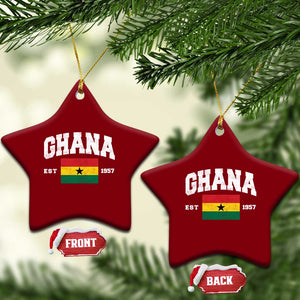Ghana Est 1957 Ghanaian Flag Independence Day Ceramic Ornament Ghanaian Heritage Pride