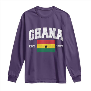 Ghana Est 1957 Ghanaian Flag Independence Day Long Sleeve Shirt Ghanaian Heritage Pride