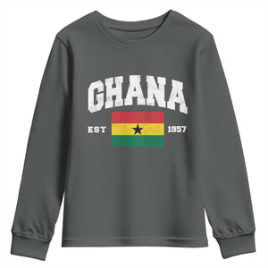 Ghana Est 1957 Ghanaian Flag Independence Day Youth Sweatshirt Ghanaian Heritage Pride