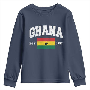 Ghana Est 1957 Ghanaian Flag Independence Day Youth Sweatshirt Ghanaian Heritage Pride