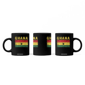 Vintage Ghana Flag Distressed Design Coffee Mug Proud Ghanaian Heritage African Pride