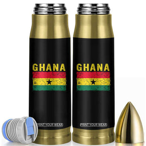 Vintage Ghana Flag Distressed Design Bullet Tumbler Proud Ghanaian Heritage African Pride