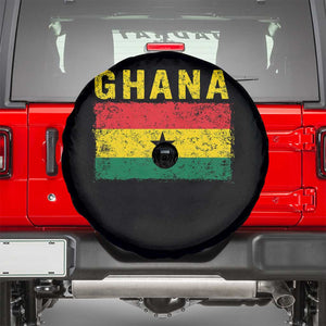 Vintage Ghana Flag Distressed Design Spare Tire Cover Proud Ghanaian Heritage African Pride
