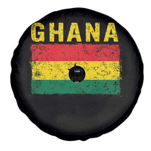 Vintage Ghana Flag Distressed Design Spare Tire Cover Proud Ghanaian Heritage African Pride