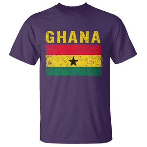 Vintage Ghana Flag Distressed Design T Shirt Proud Ghanaian Heritage African Pride